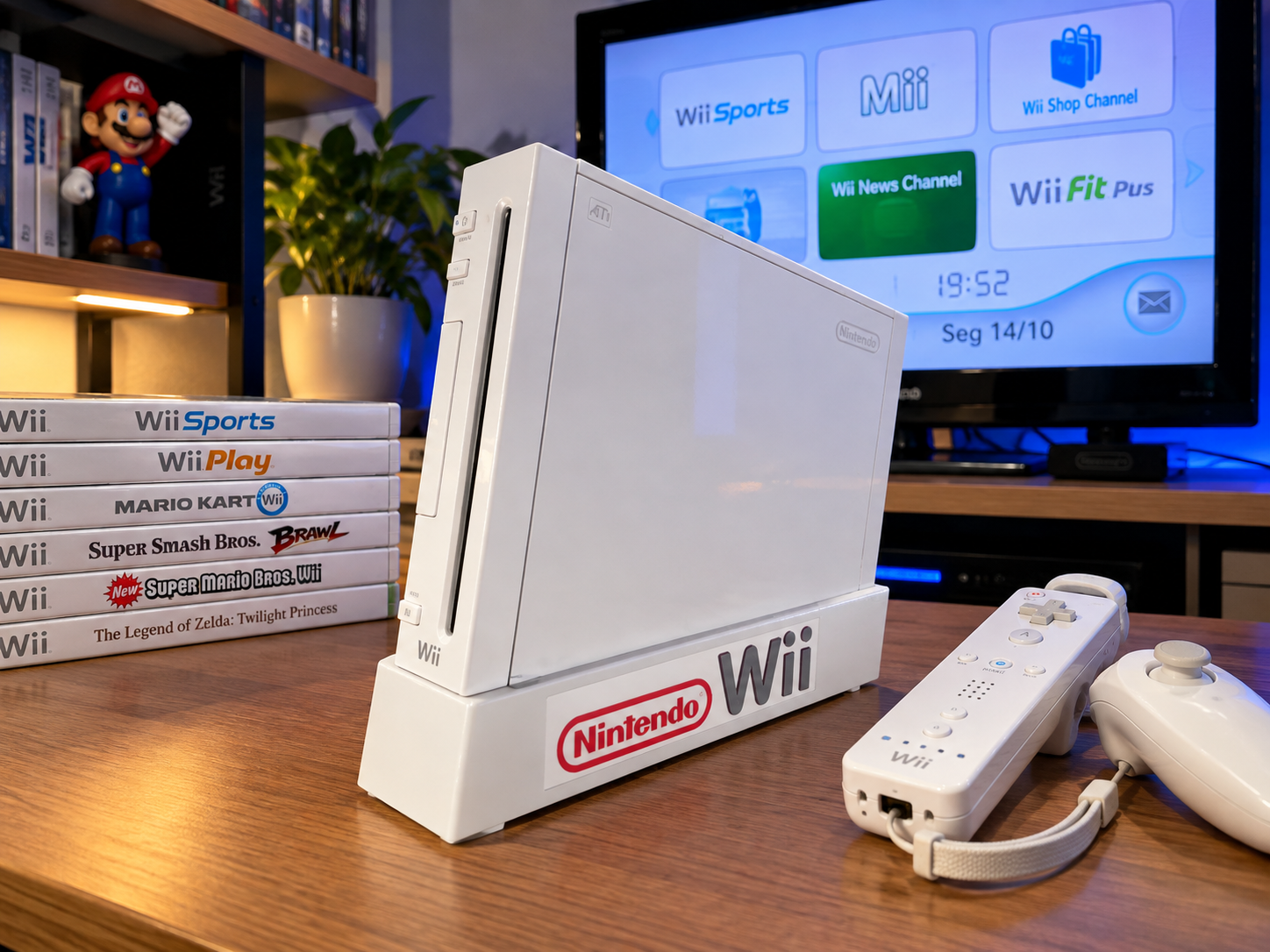Base branca para Nintendo Wii