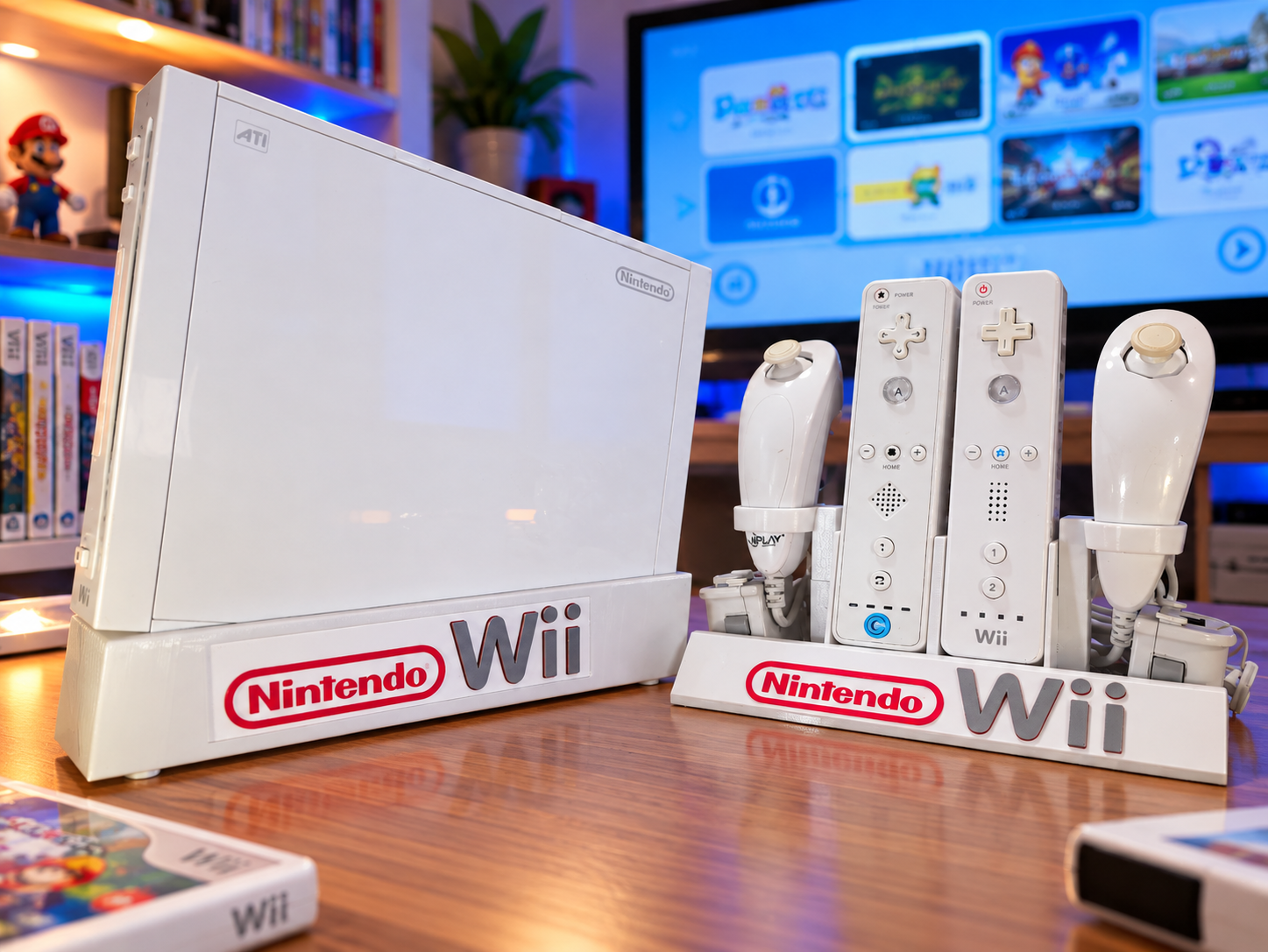Conjunto de suportes Nintendo Wii branco