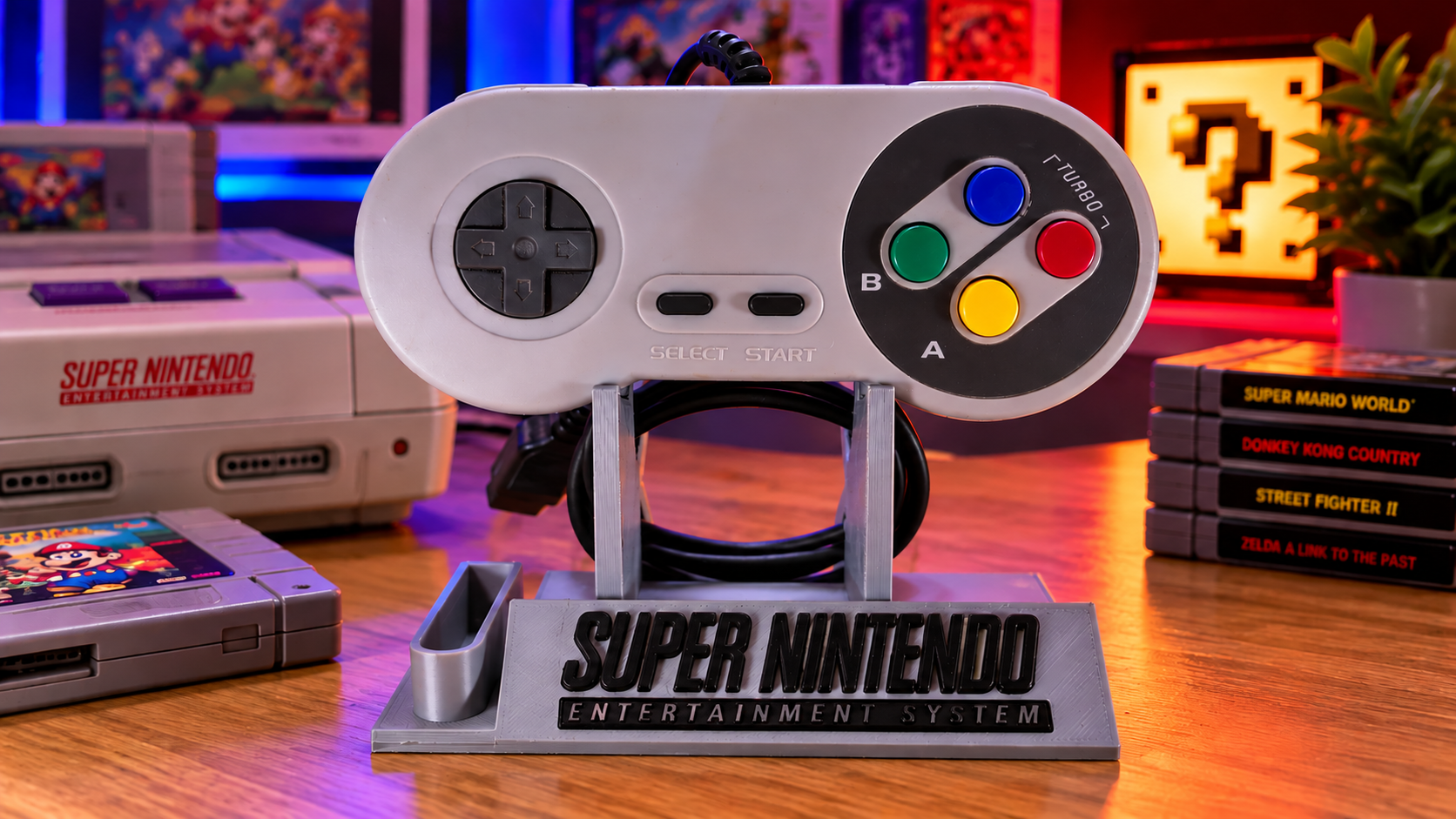 Suporte de exposição para comando Super Nintendo