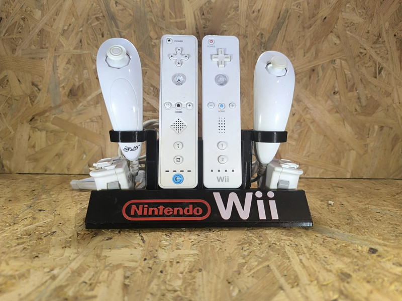 Suporte vertical Nintendo Wii preto — fotografia 3