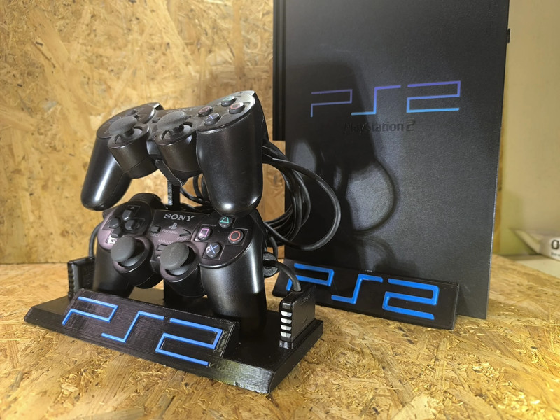 Suporte vertical PS2 Fat e suporte para dois comandos — fotografia 4