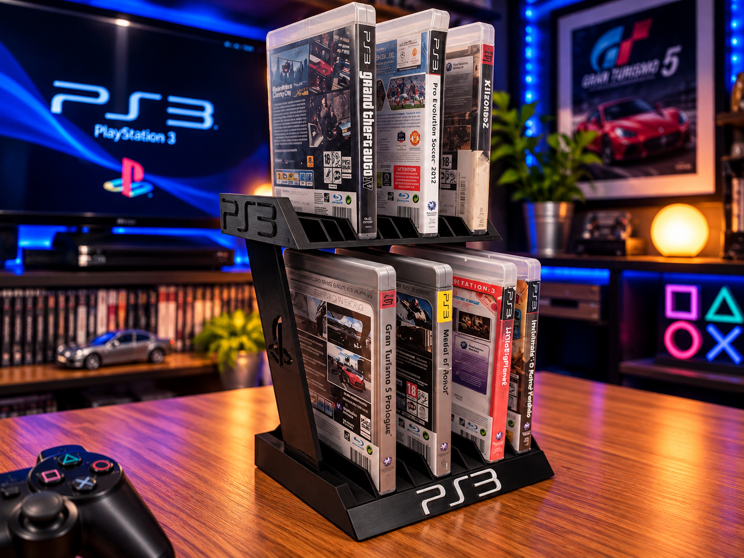 Organizer duplo para jogos PS3 com capacidade para 20 jogos
