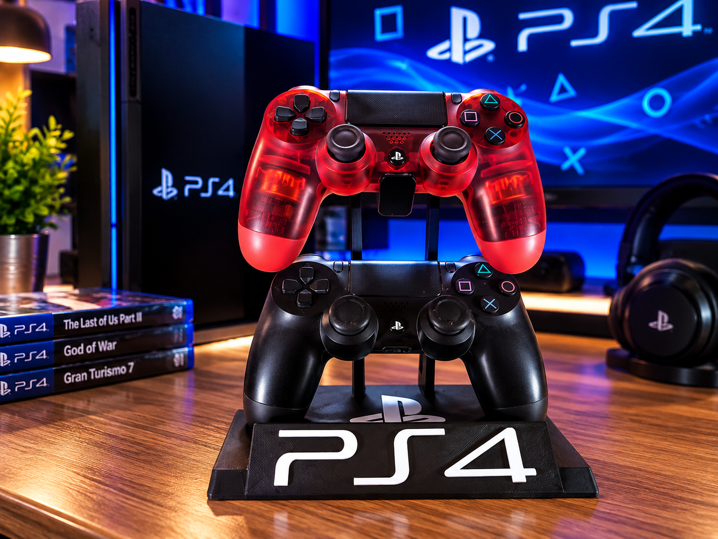 Suporte para dois comandos PS4