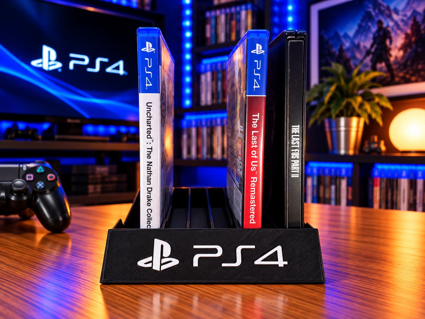 Organizer de jogos PS4 com capacidade para 8 jogos