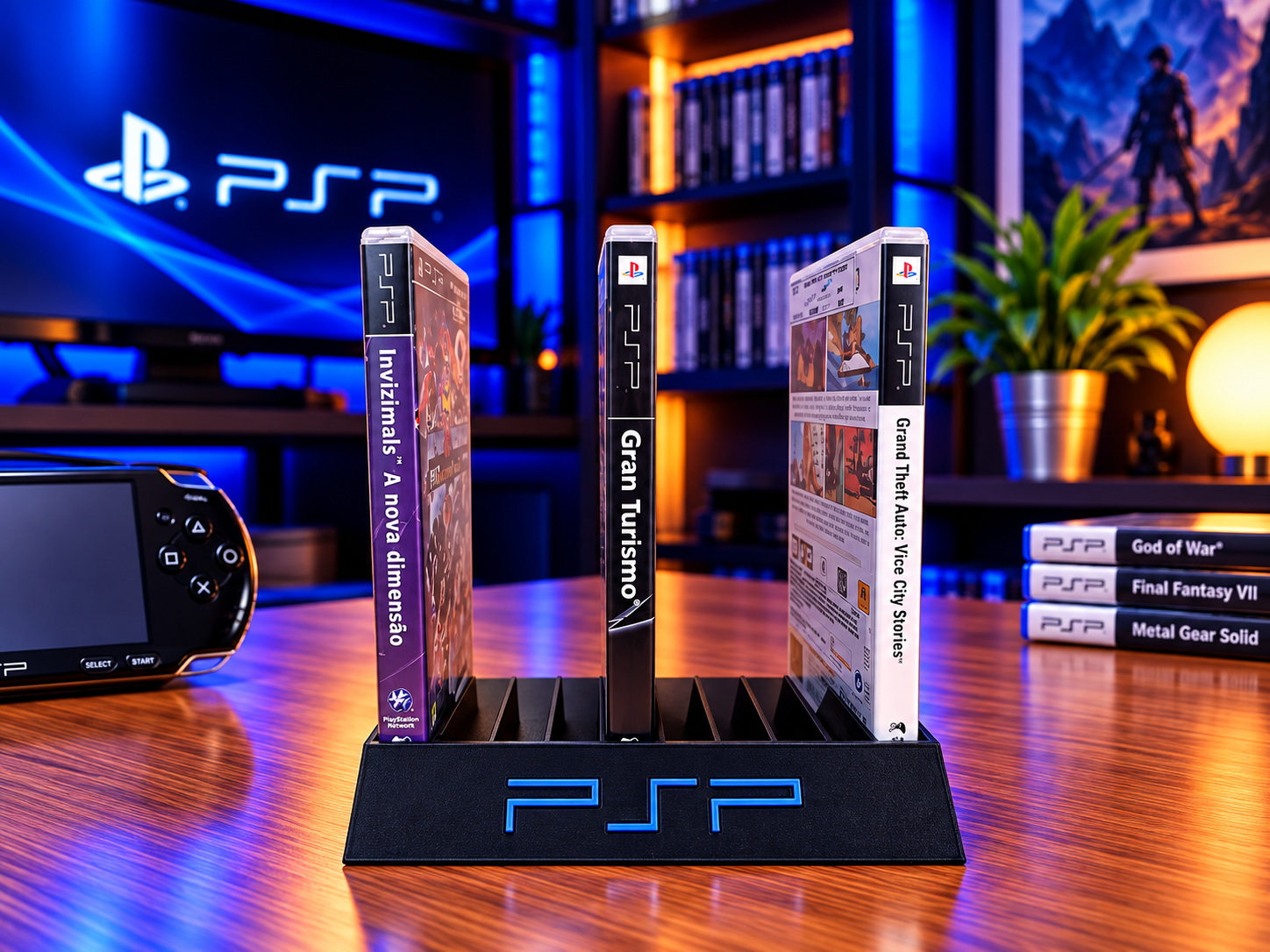 Organizer de jogos PSP com capacidade para 9 jogos