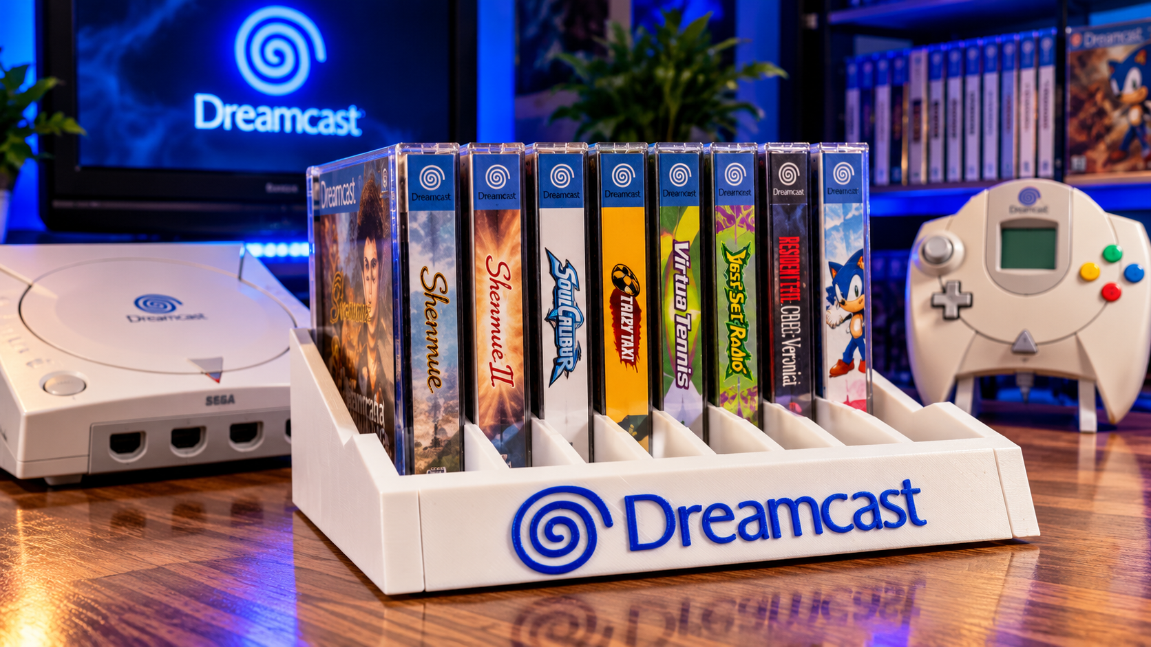 Suporte de jogos Dreamcast branco