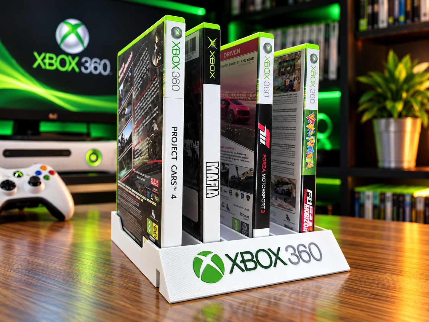 Organizador de jogos Xbox 360 com capacidade para 8 jogos