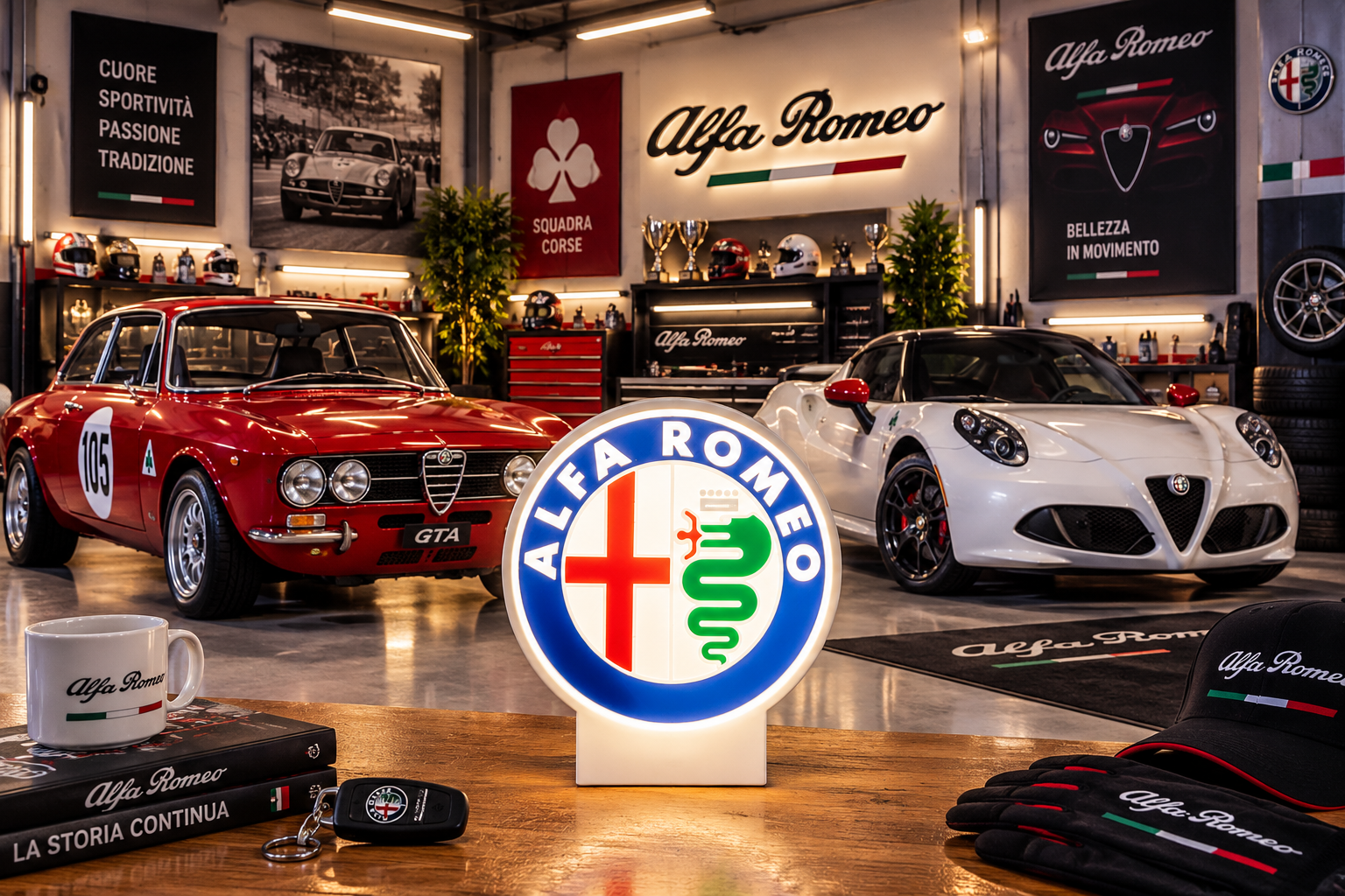 ALFA ROMEO — 4 cores · Caixa branca
