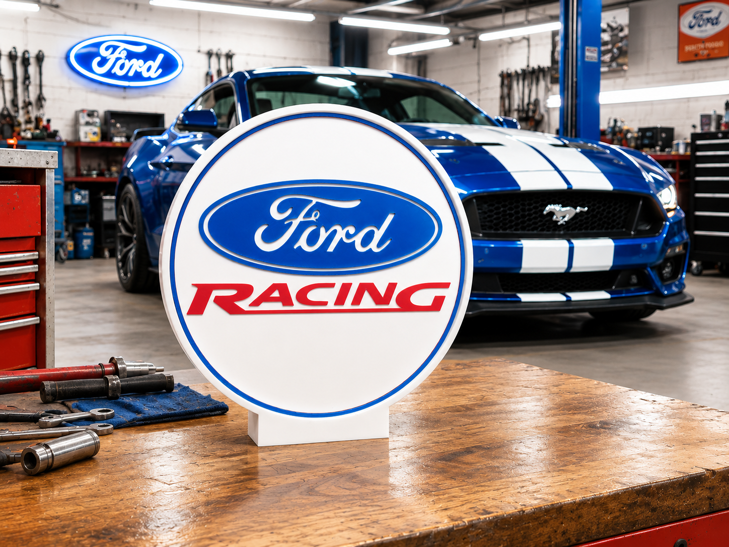 FORD RACING — Caixa branca