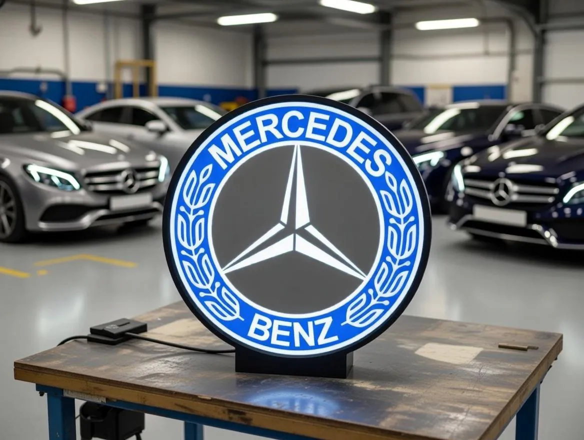 MERCEDES-BENZ — Azul e cinza · Caixa preta