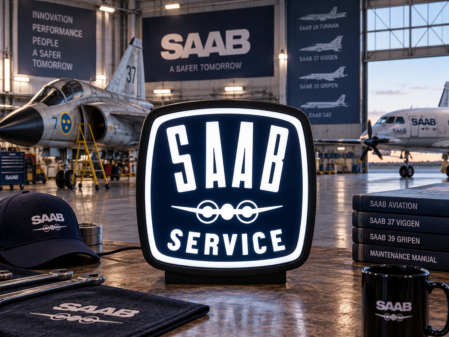 SAAB SERVICE — Luminária Lightbox