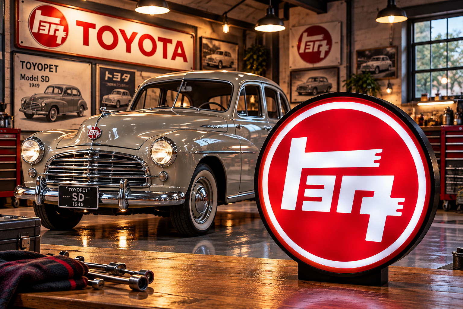 TOYOTA 1949 — Luminária Lightbox
